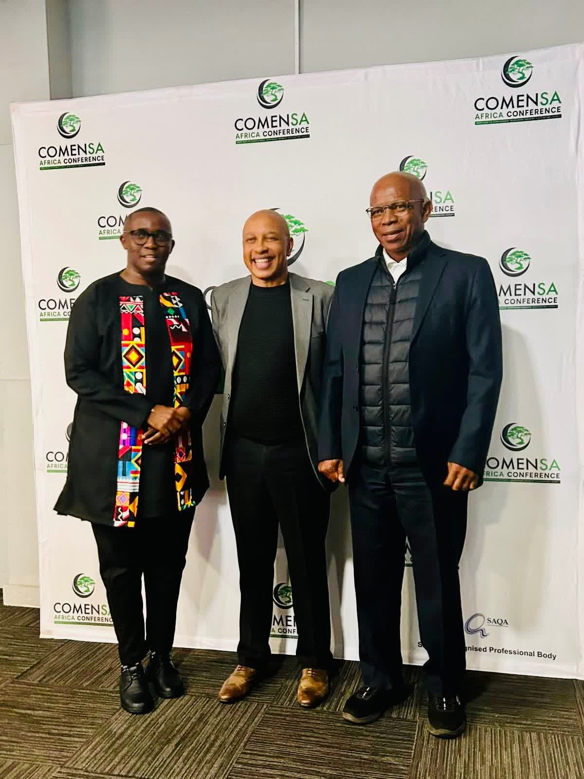 Rapula Modibane with fellow coaches at the COMENSA Africa Conference