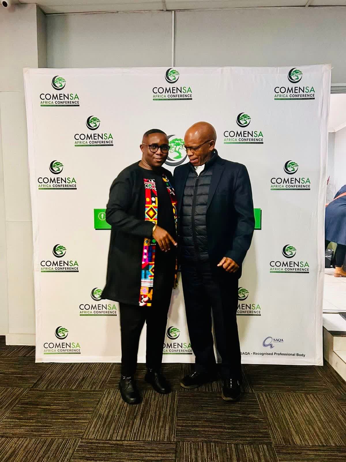 Rapula Modibane with a delegate at the COMENSA Africa Conference